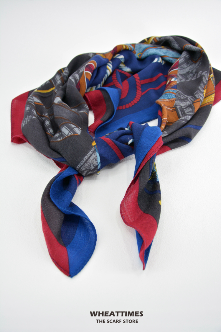 大方巾羊毛印花女士秋冬大方巾