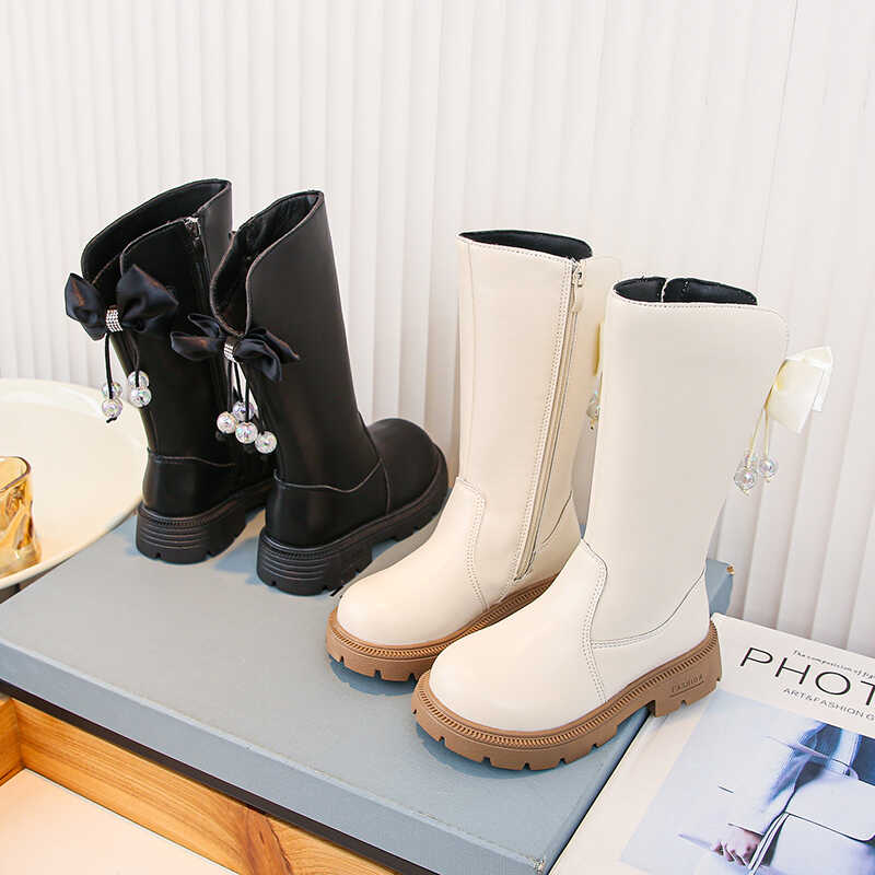 女童鞋高筒炸街新款儿童公主冬季