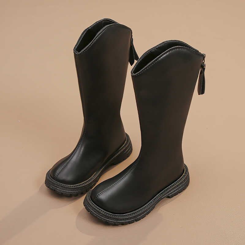 皮靴高筒2025秋冬新款儿童公主