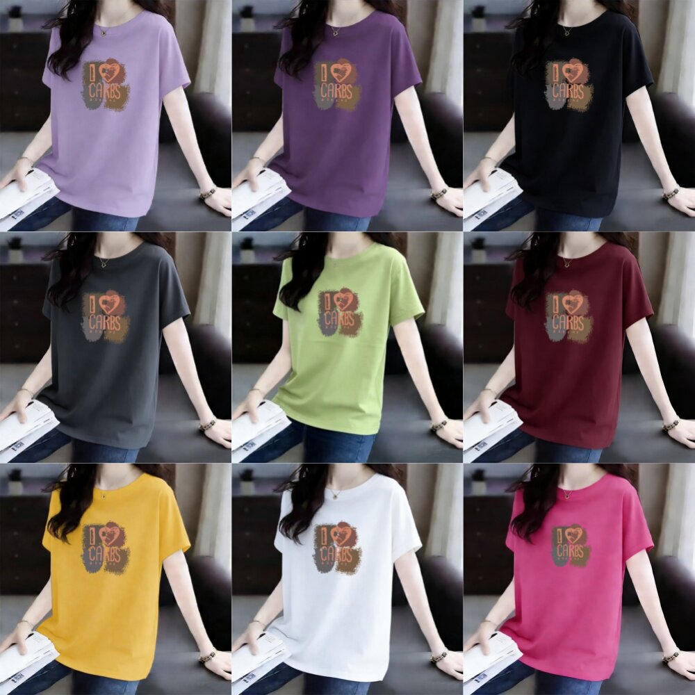 2026夏季新款纯棉落肩短袖T恤女大码宽松百搭洋气时尚圆领上衣ins