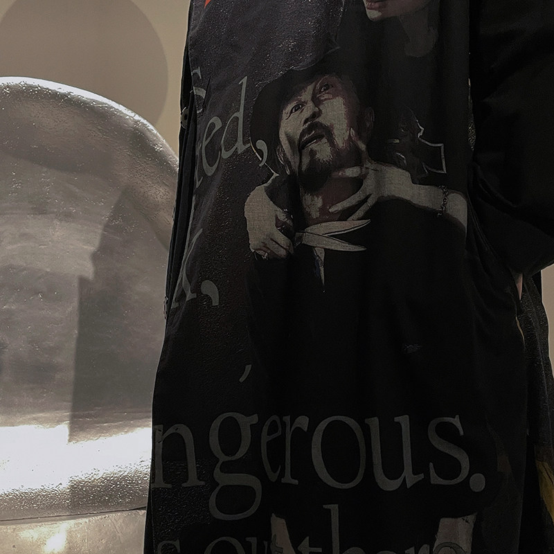 -EVANXX ORIGINAL YOHJI YAMAMOTO DARK WIND MURDER OLD MAN COAT WOOL TRENCH COAT JACKET