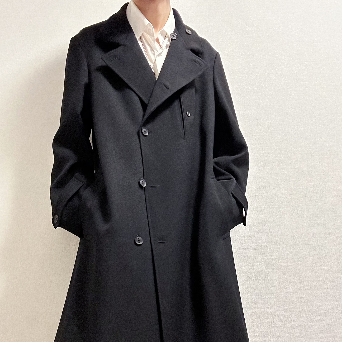 羊毛素板老虎残梦大衣