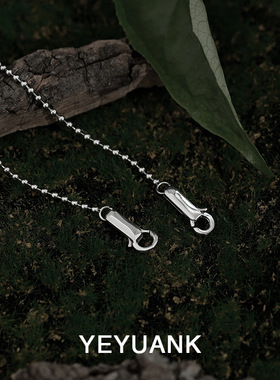 野原葵 小众金属风港味潮流复古街拍卡扣圆珠链钛钢项链项饰女ins