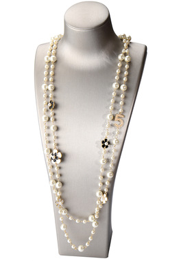 日韩珍珠项链韩版时尚长款多层5字小香风挂件配饰装饰链厂家合金