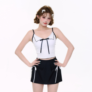 Closet 少女游泳衣女款 白夜序曲 吊带纯欲分体裙式 新款 Mimoi