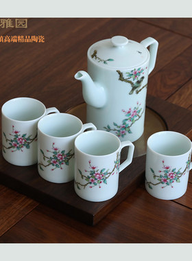 景德镇陶瓷整套茶具高端5头手绘
