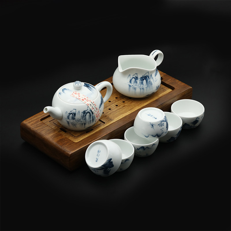 贵和祥景德镇陶瓷茶具品茗手绘