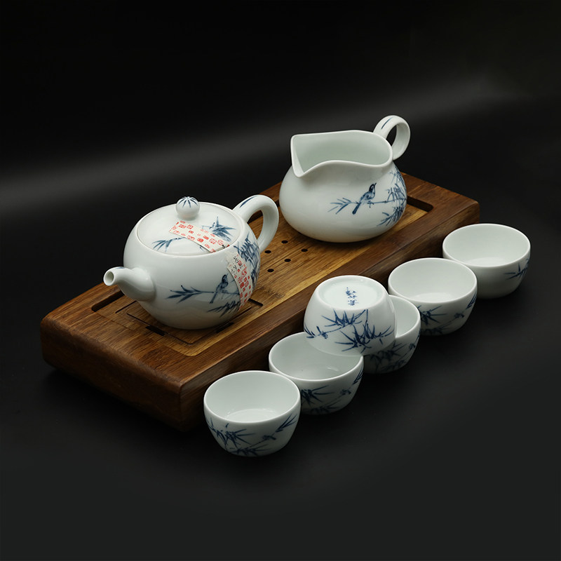 贵和祥景德镇陶瓷茶具品茗手绘