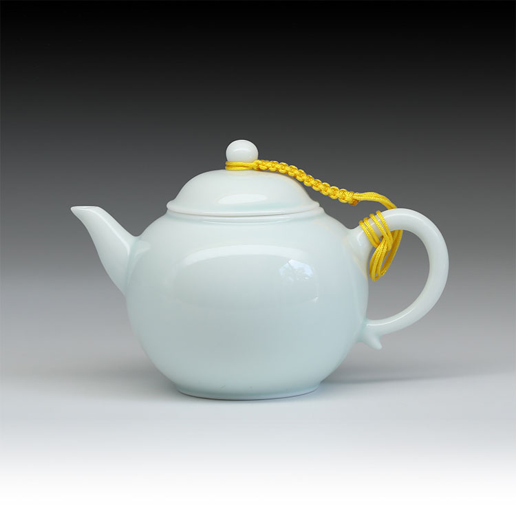 台湾三希陶瓷青花手工茶壶小凤仙