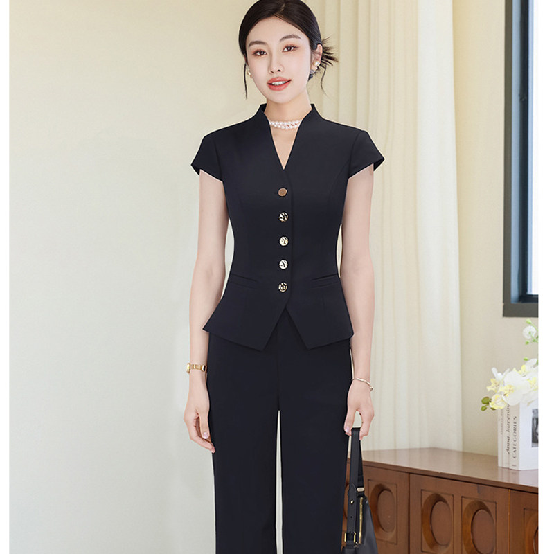 春夏修身职业女西装套装工作服