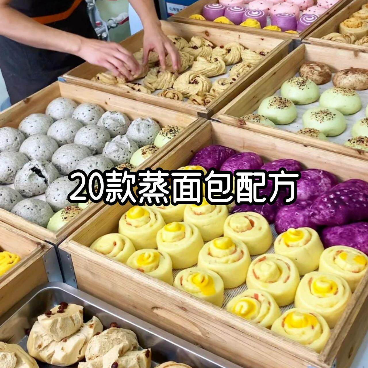 新20款蒸面包教学配方课程视频烘焙制作摆摊创业商用私房技术资料