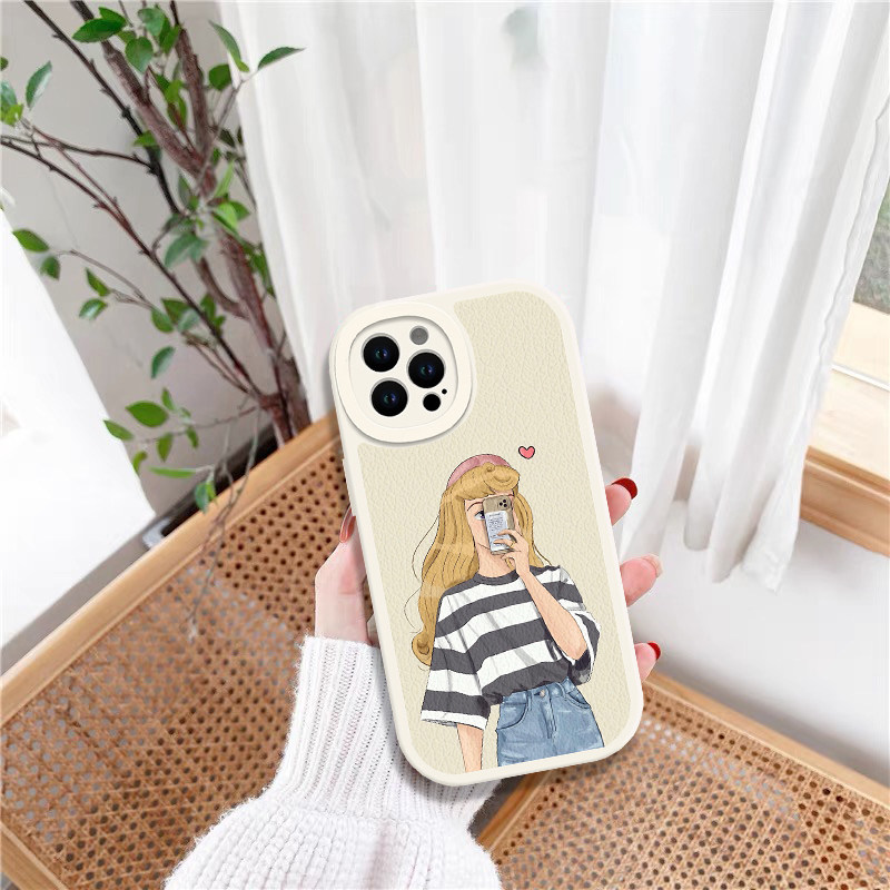温柔俏皮爱洛公主睡美人适用苹果13Pro Max  15p14 15 16promax6/7 8plus手机壳