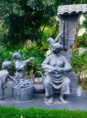 铸铜中医制药人物雕塑古代四大名医人物玻璃钢华佗李时珍景观铜雕