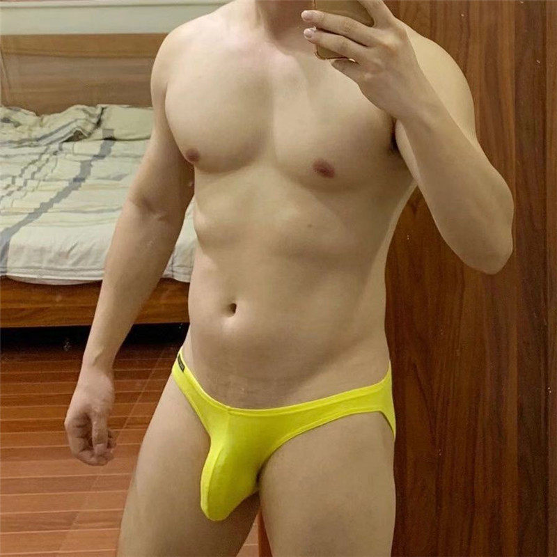 显大激凸莫代尔三角裤男青年黄色运动内裤健美紧身透气舒适打底裤,女士内衣/男士内衣/家居服,男三角内裤,淘宝优惠券,粉丝福利购,淘宝优惠卷