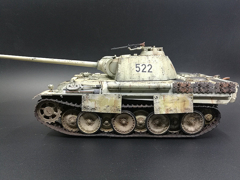 代工 1/35模型 田宫35170 二战德军豹式坦克冬季涂装