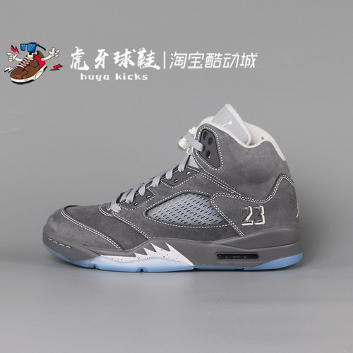 虎牙球鞋Air Jordan 5 Retro AJ5灰色男子高帮复古气垫DD0587-002