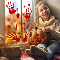 Halloween series blood handprint decorative wall stickers for houses, bars, Windows, doors, living rooms, bedrooms, etc thumbnail 2