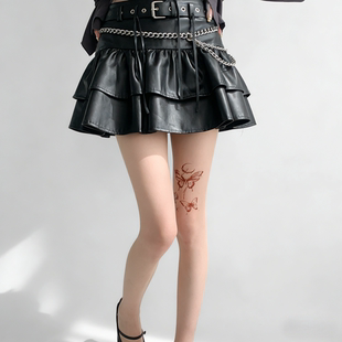 印花图案蝴蝶丝袜女性感纯欲白丝薄款 防勾丝y2k美腿黑丝光腿神器