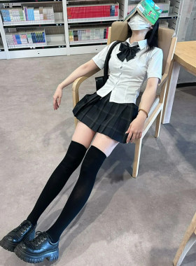 显瘦显高天鹅绒过膝袜子小腿袜子