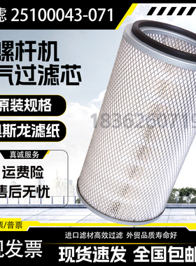 适用于SCR15/20/30A螺杆空压机保养空气滤清器25100043-071空滤芯