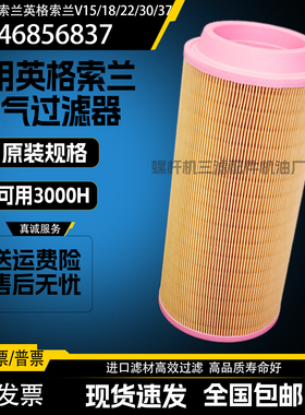 适配英格索兰V15/18/22A空压机空气过滤器46856837空滤芯24358319