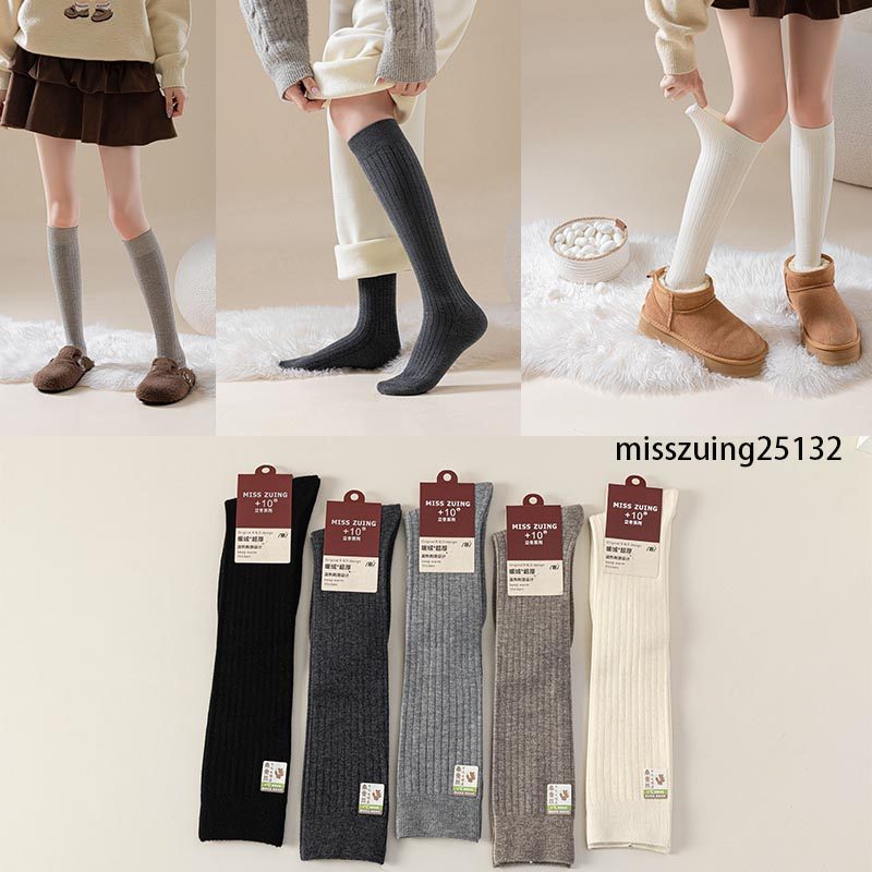 MISSZUING2025新款女袜日系卡通袜子女袜潮袜全棉小腿过膝袜