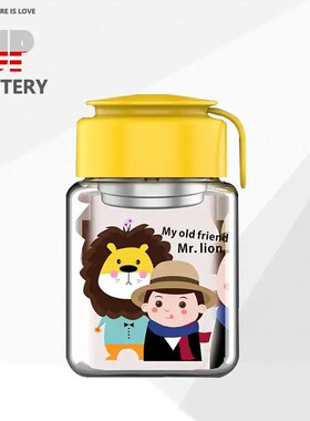 美国CupMystery玻璃杯原创可爱插画耐热带茶隔提绳男女学生随手杯