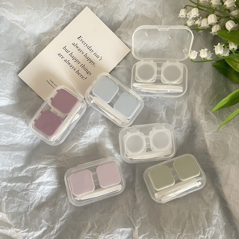 像鱼隐形眼镜盒简约按压翻盖