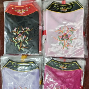 仿真丝舒适内搭绸缎粉色石榴花古典美人肚兜特色服饰成人女肚兜