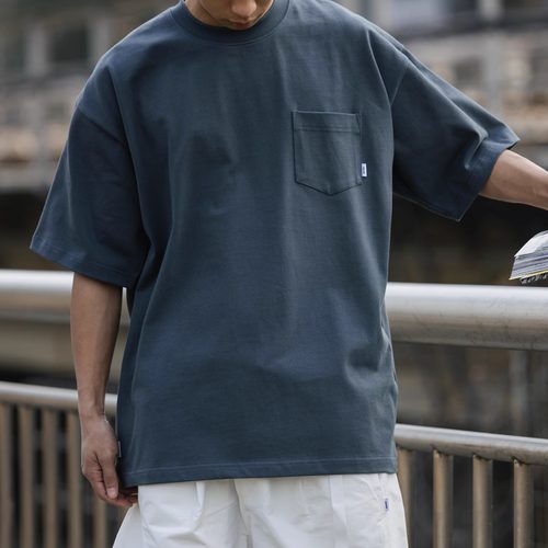 PAXOM纯棉百搭口袋短袖T恤