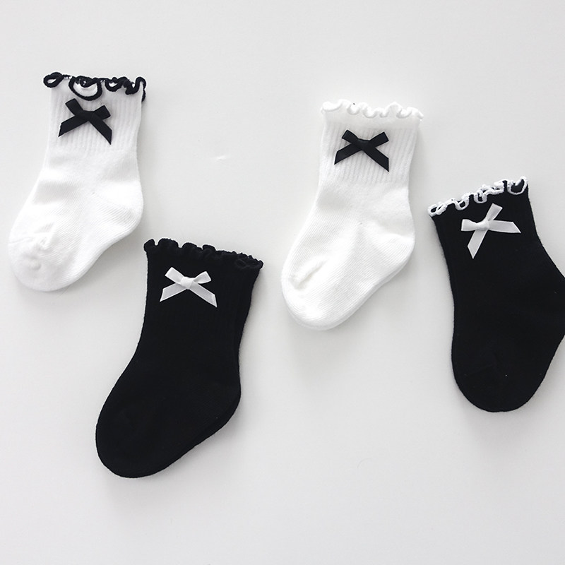 婴儿袜子春秋蝴蝶结公主袜女宝宝花边袜纯棉无骨黑色儿童袜子1岁,童装/婴儿装/亲子装,儿童袜子(0-16岁),淘宝优惠券,粉丝福利购,淘宝优惠卷