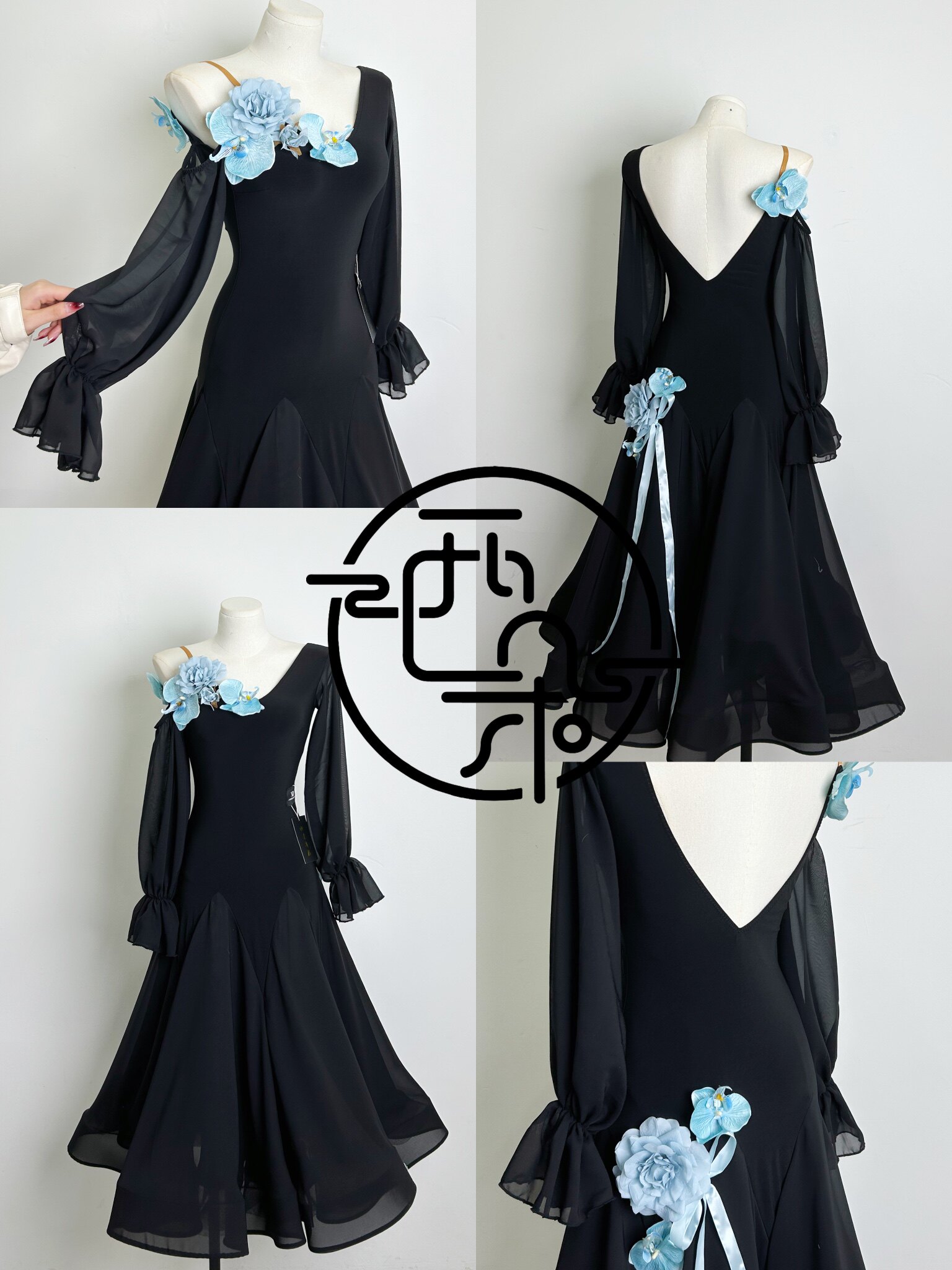 懒猫西朵客订新品摩登舞服成人女士舞台演出服华尔兹探戈国标舞衣