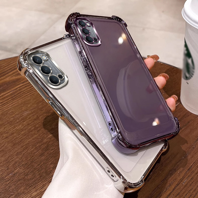 四角气囊防摔适用opporeno4手机壳reno4外壳pdpm00保护套pdpt00软男女简约ins风全包软壳tpu硅胶个性网红可爱