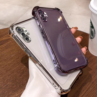 四角气囊防摔适用三星note10+手机壳.透明galaxy note10+保护套软简约ins风全包软壳tpu硅胶个性网红可爱情侣