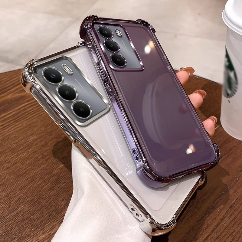 四角气囊防摔适用传音infinix hot50pro手机壳透明Transsion hot50pro外壳全包保护套网红纯色简约男女款潮流