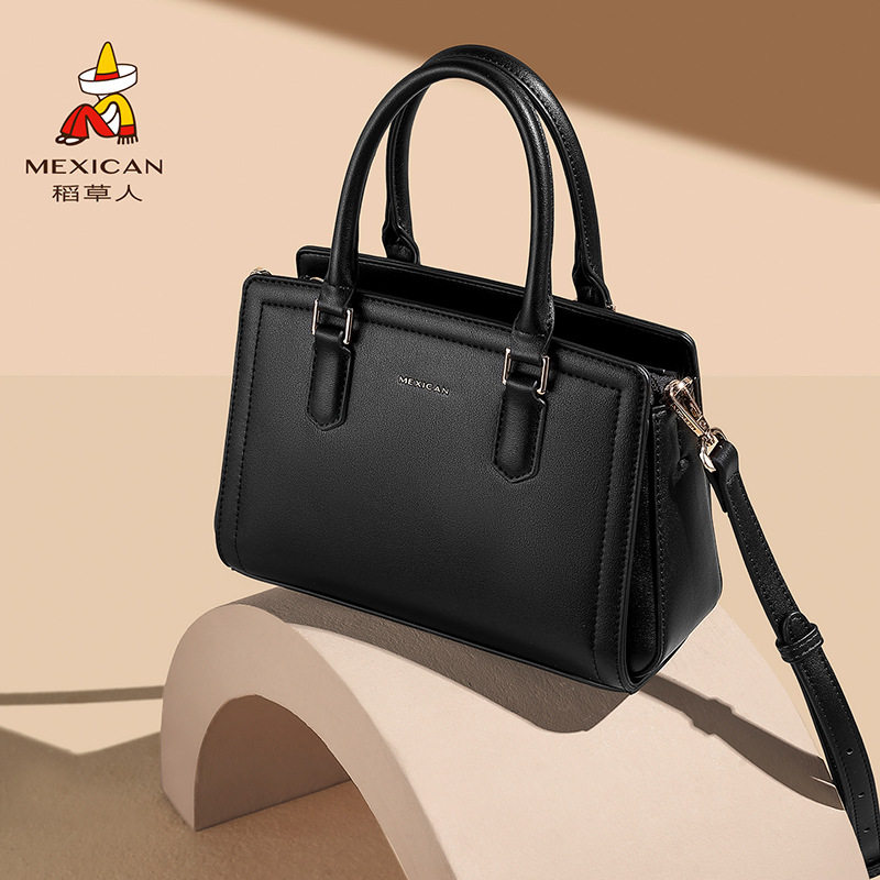 稻草人包包女新款简约立体手提包大容量质感妈妈包时尚单肩斜挎包