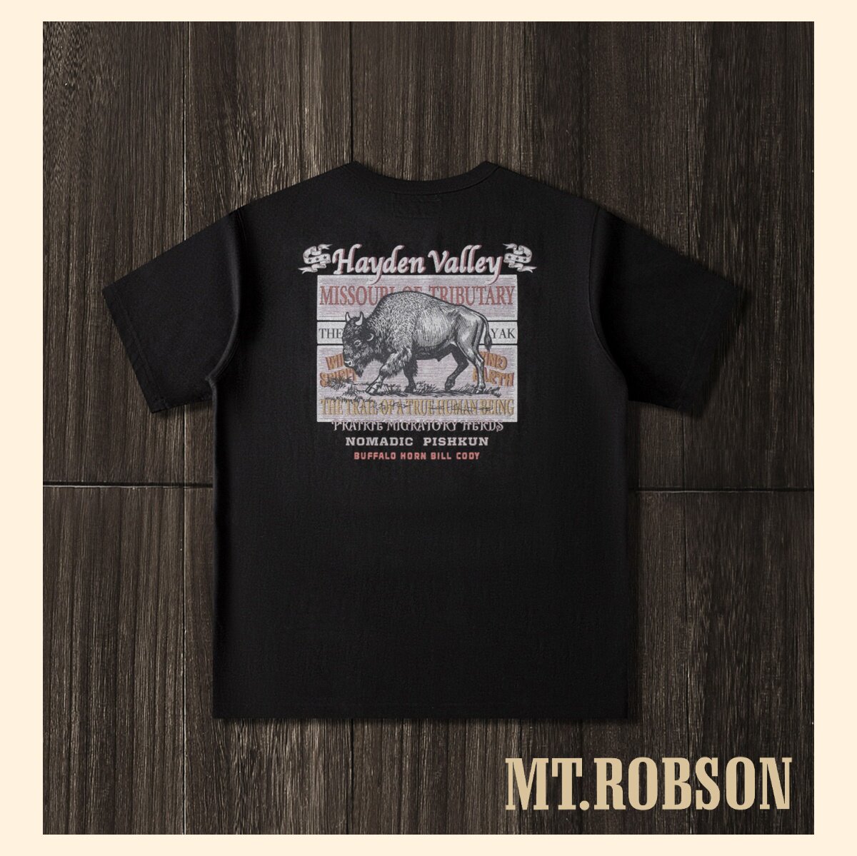 【北美野牛】MTROBSON重磅精梳棉 T恤短袖美式复古Tee 9.5oz