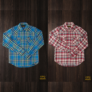 【特价清仓】IRON HEART 铁心 日产 厚实 刷毛法兰绒加厚西部衬衫