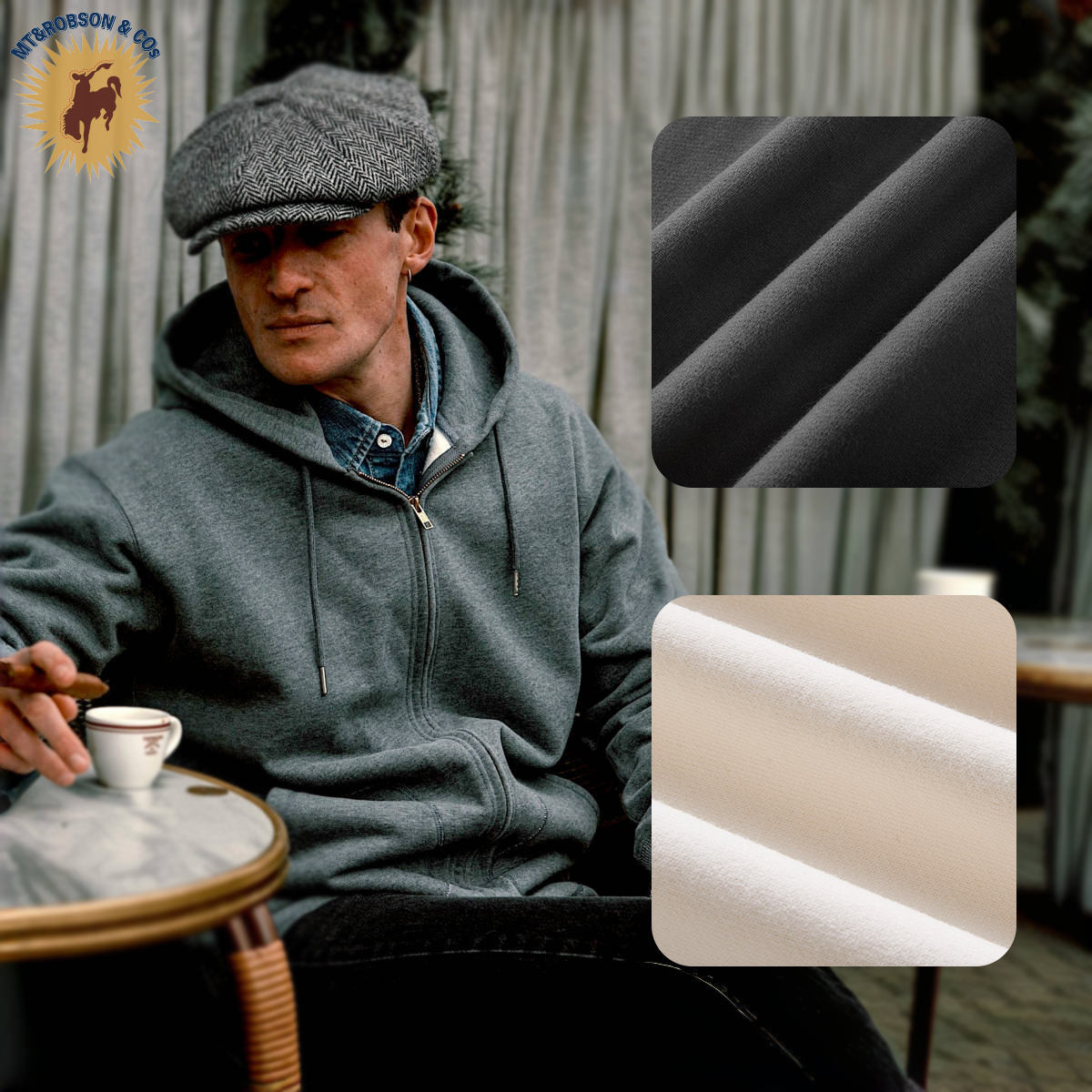 【17.6盎司！老式织机】MTROBSON 重磅厚实挺括连帽卫衣拉链复古