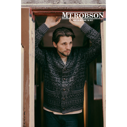 独家经典开衫】MTROBSON 青果领重磅羊毛夹克毛衣美式复古费尔岛