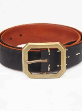 【茶芯】VINTAGE WORKS DH5684 茶芯黑 日产高端手工复古皮带腰带