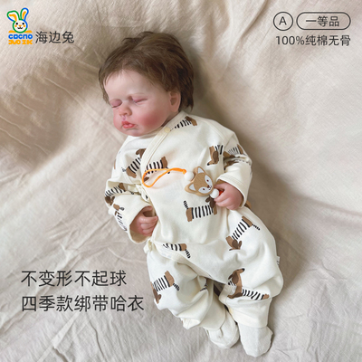 婴儿夏季薄款纯棉连体衣空调服