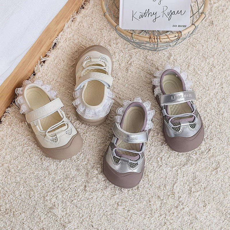 儿童芭蕾风单网机能玛丽珍鞋2025夏季新款女宝宝休闲运动镂空凉鞋