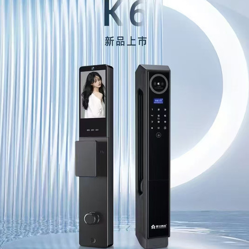 基信智能基信K6智能锁全自动3D人脸识别指纹ID卡密码防盗门锁