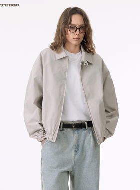 ASOT 防风扣夹克春秋中性风cozyfit日系无性别宽松休闲立领外套