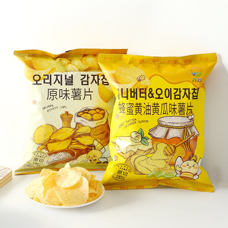 JIUR九日蜂蜜黄油黄瓜味薯片网红原味马铃薯片下午茶休闲膨化零食