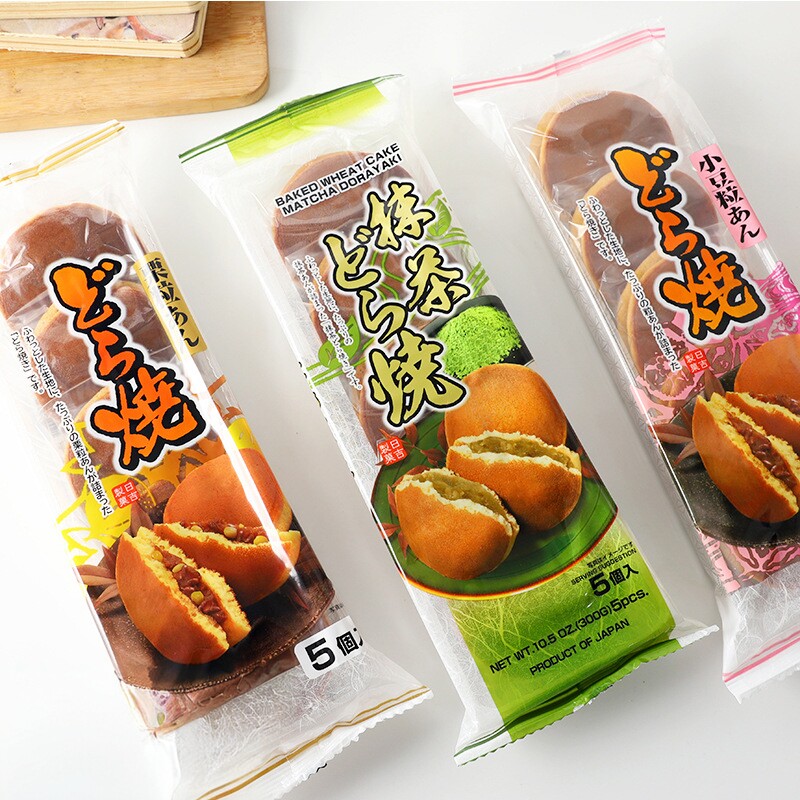 日本进口日吉制果栗子红豆板栗夹心铜锣烧休闲零食糕点 5枚/300g