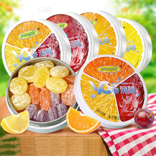 Woogie维c香润糖水果糖硬糖88g口气清新果汁糖果零食盒装
