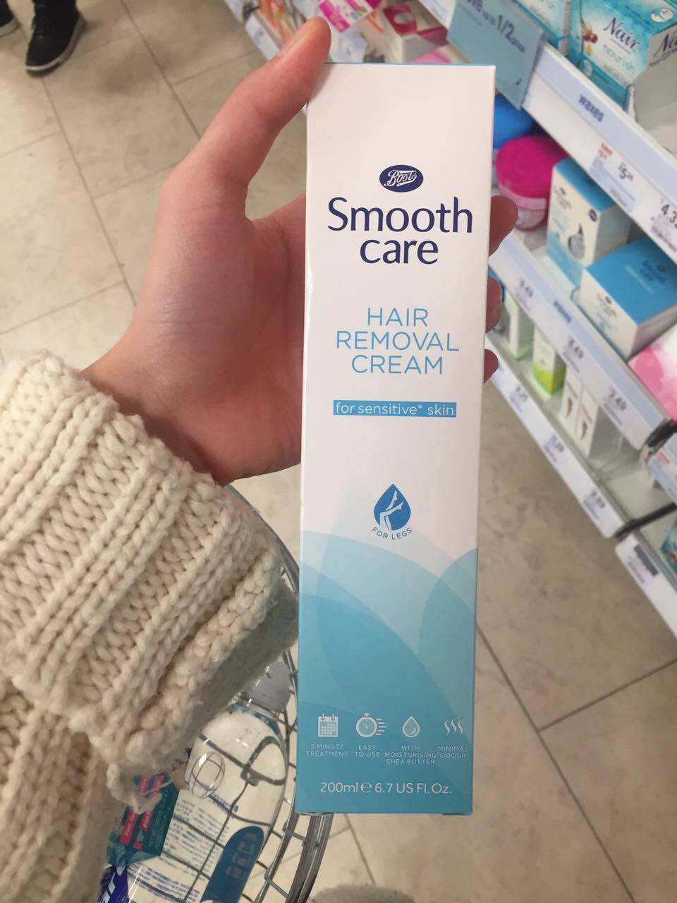 现货boots博姿腿部身体脱毛膏温和防过敏200ml英国