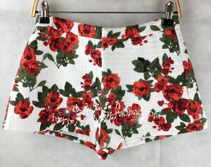 品牌女装折扣专柜正品清仓春秋冬新款甜美百搭碎花A字棉靴裤短裤